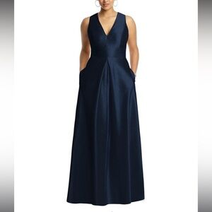 ALFRED SUNG D611 blue maxi formal‎